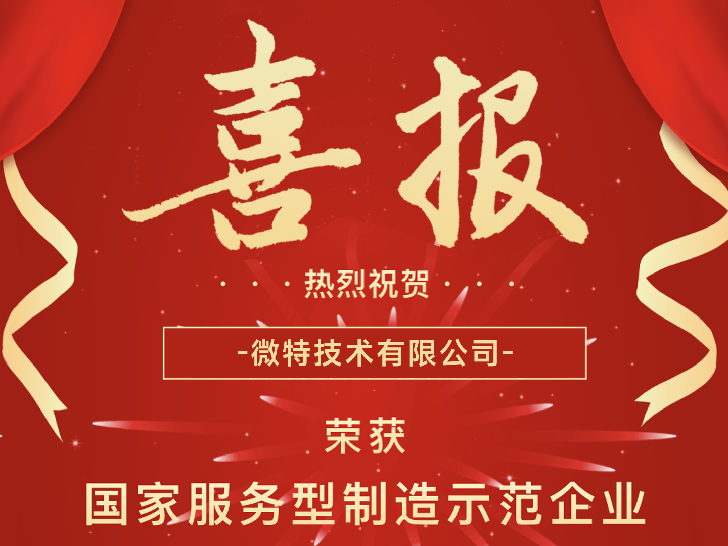 國家級榮譽！微特榮獲國家服務型制造示范企業